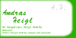 andras heigl business card